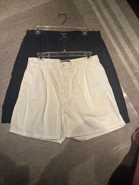 Polo by Ralph Lauren White Flat Front Pleated Men's Shorts